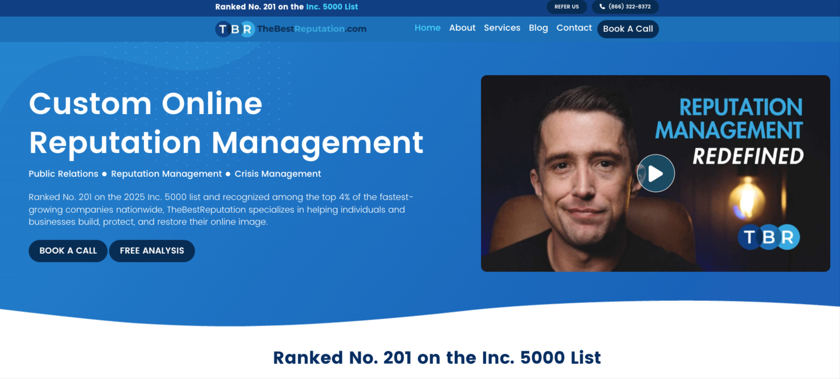 Homepage screenshot of TheBestAuthority