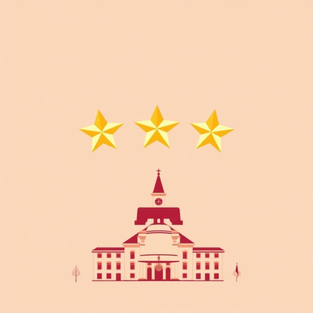 Five-star review illustration over a stylized Philadelphia landmark, representing Philadelphia reputation management
