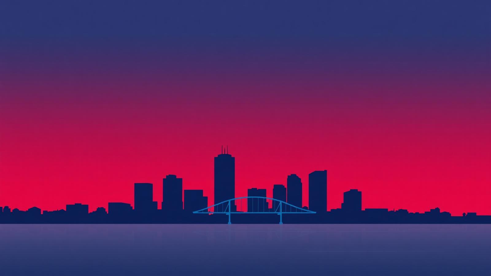 Minimalist Jacksonville skyline silhouette at dusk across the St. Johns River with a bridge arch, header image for the 2026 rankings of the best reputation management companies in Jacksonville