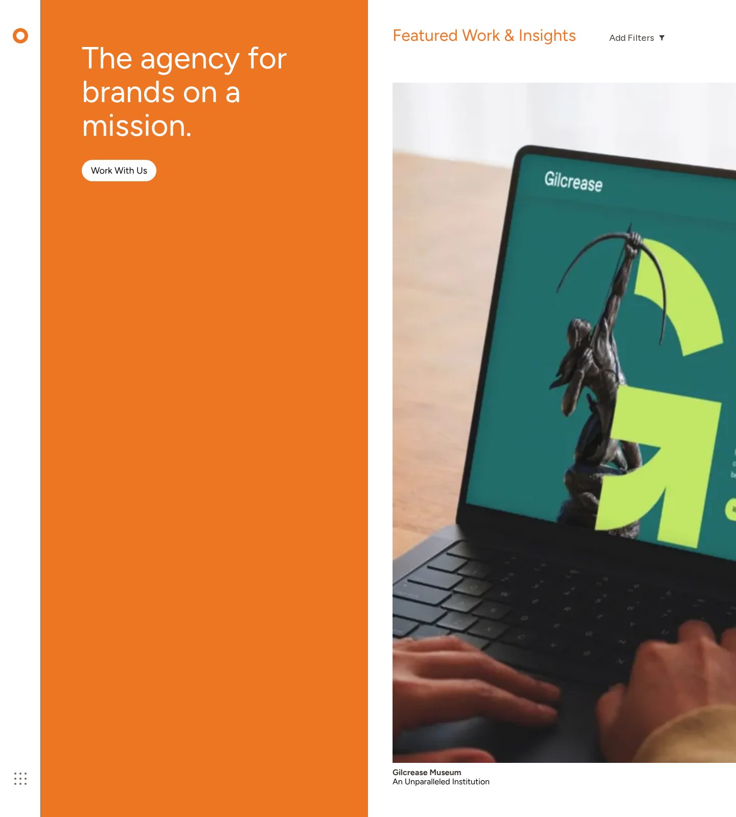 Homepage screenshot of Ologie