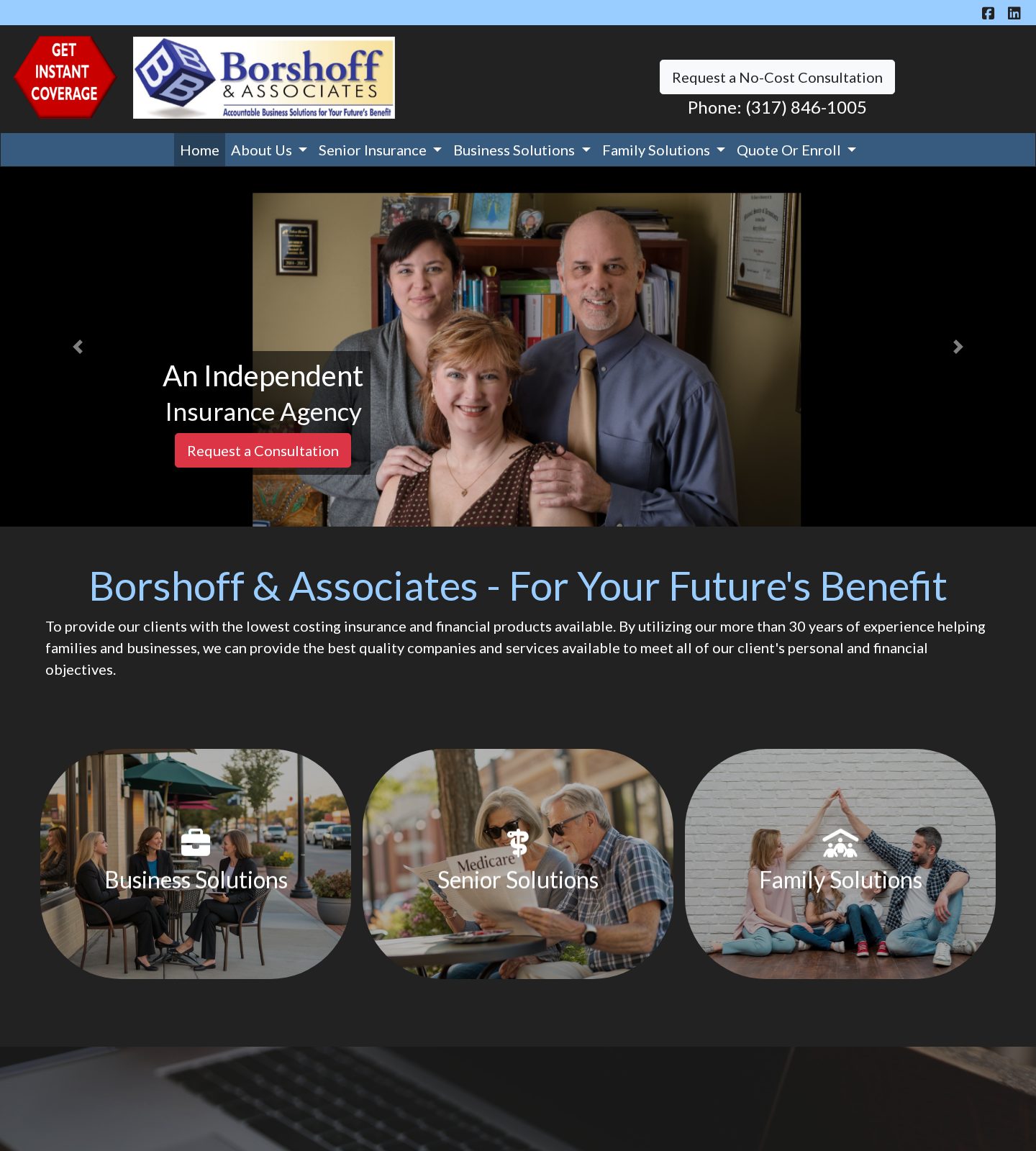 Homepage screenshot of Borshoff
