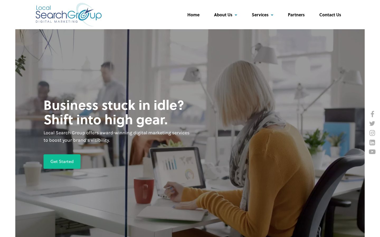 Homepage screenshot of Local Search Group