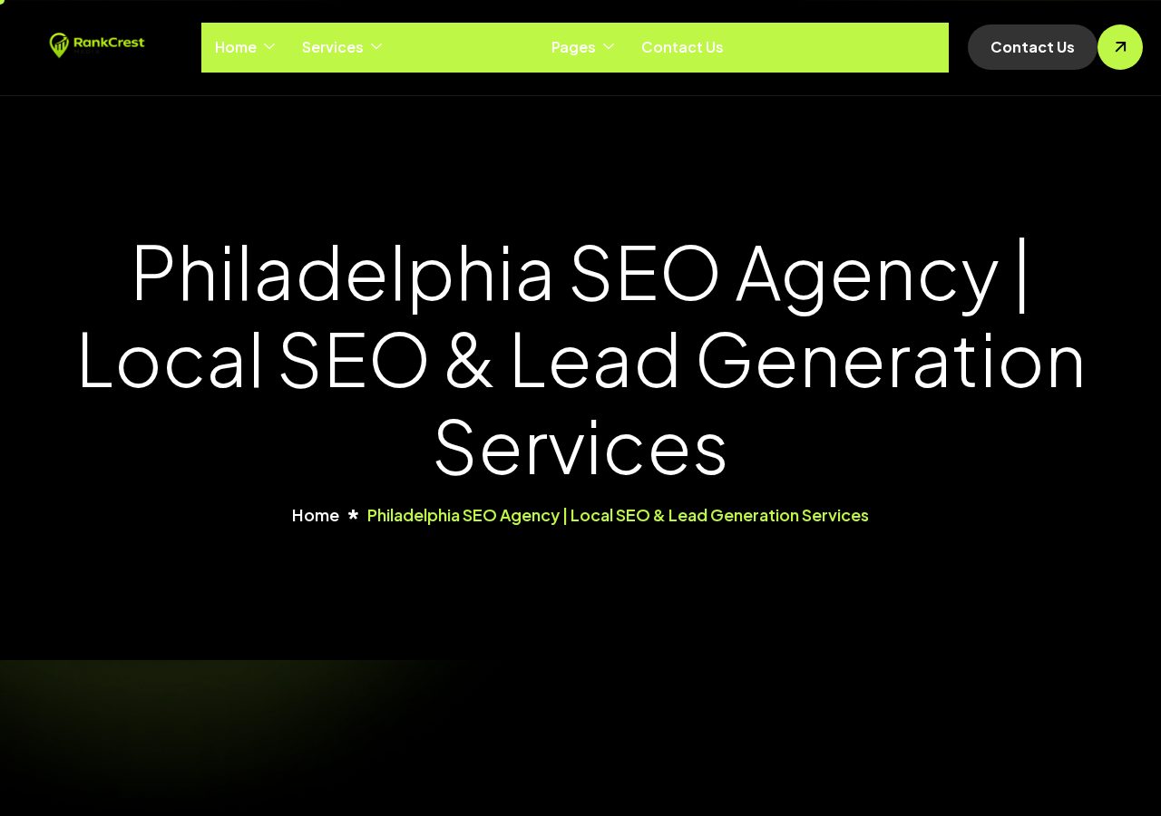 Homepage screenshot of RankCrest Media