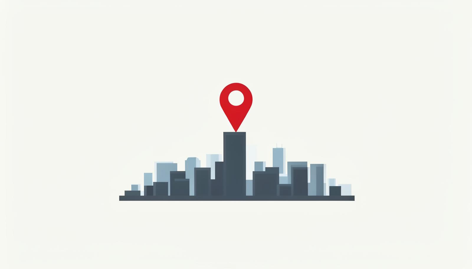 Minimalist San Jose skyline illustration with a crimson map pin, header image for the top online reputation management companies in San Jose for 2026
